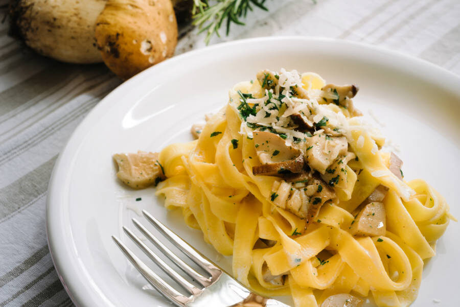 Tagliatelle with porcini